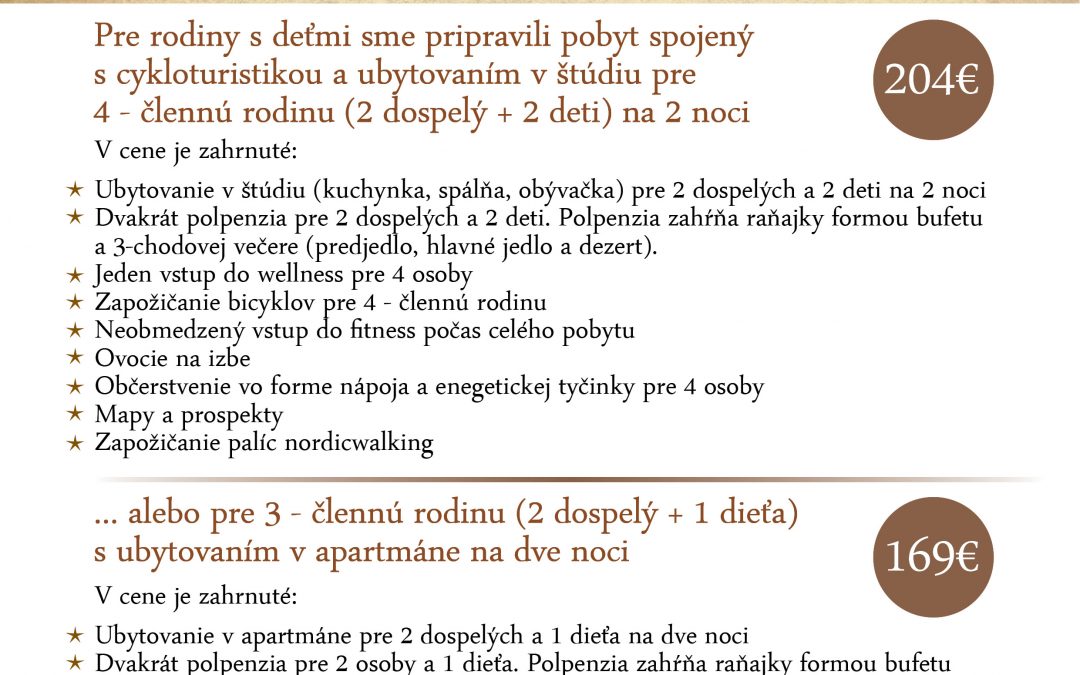 Akciové pobytové balíčky 2017